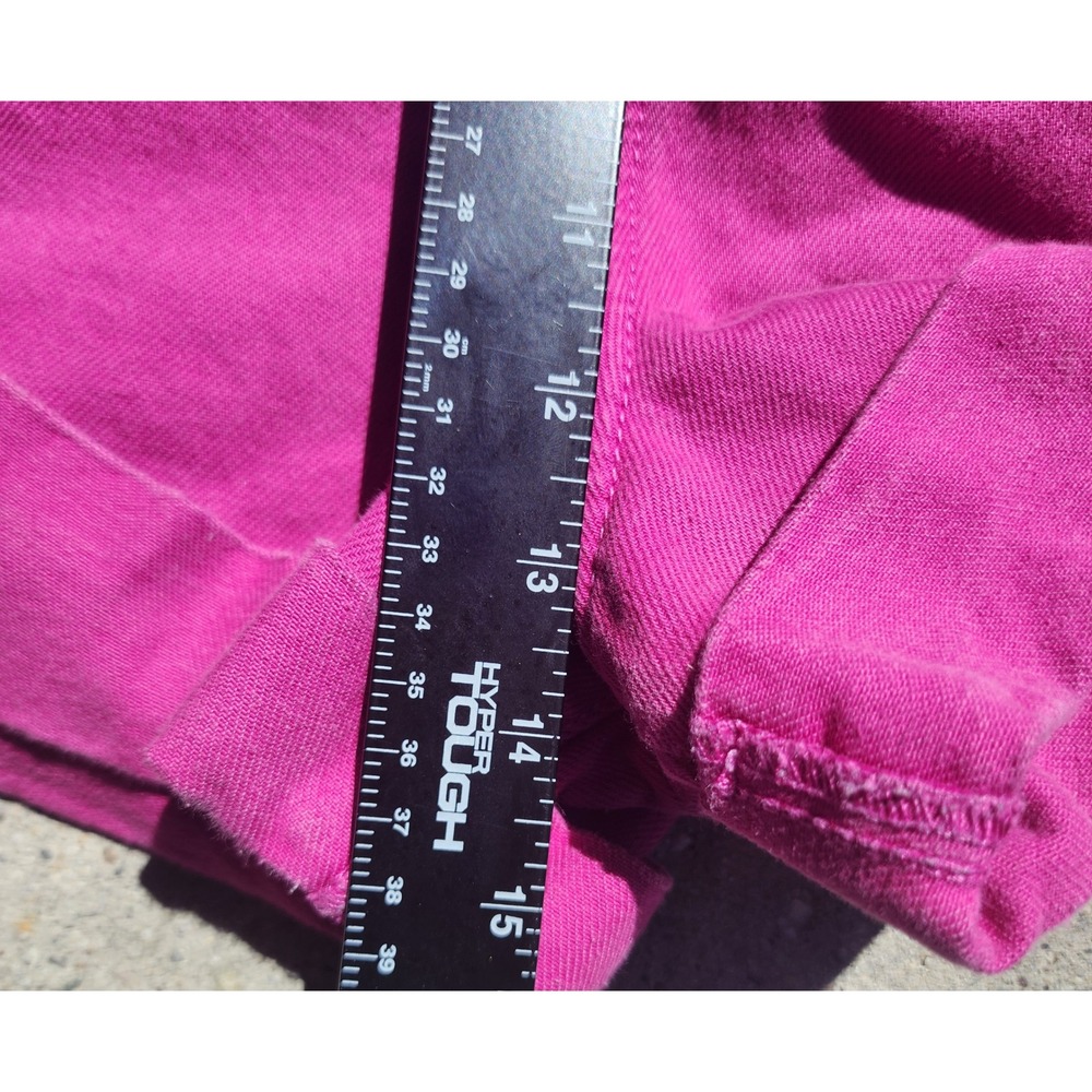 Wild Fable Shorts Womens 18 Magenta Pink Highest Rise Mom Denim Cuffed Cotton - Picture 6 of 8